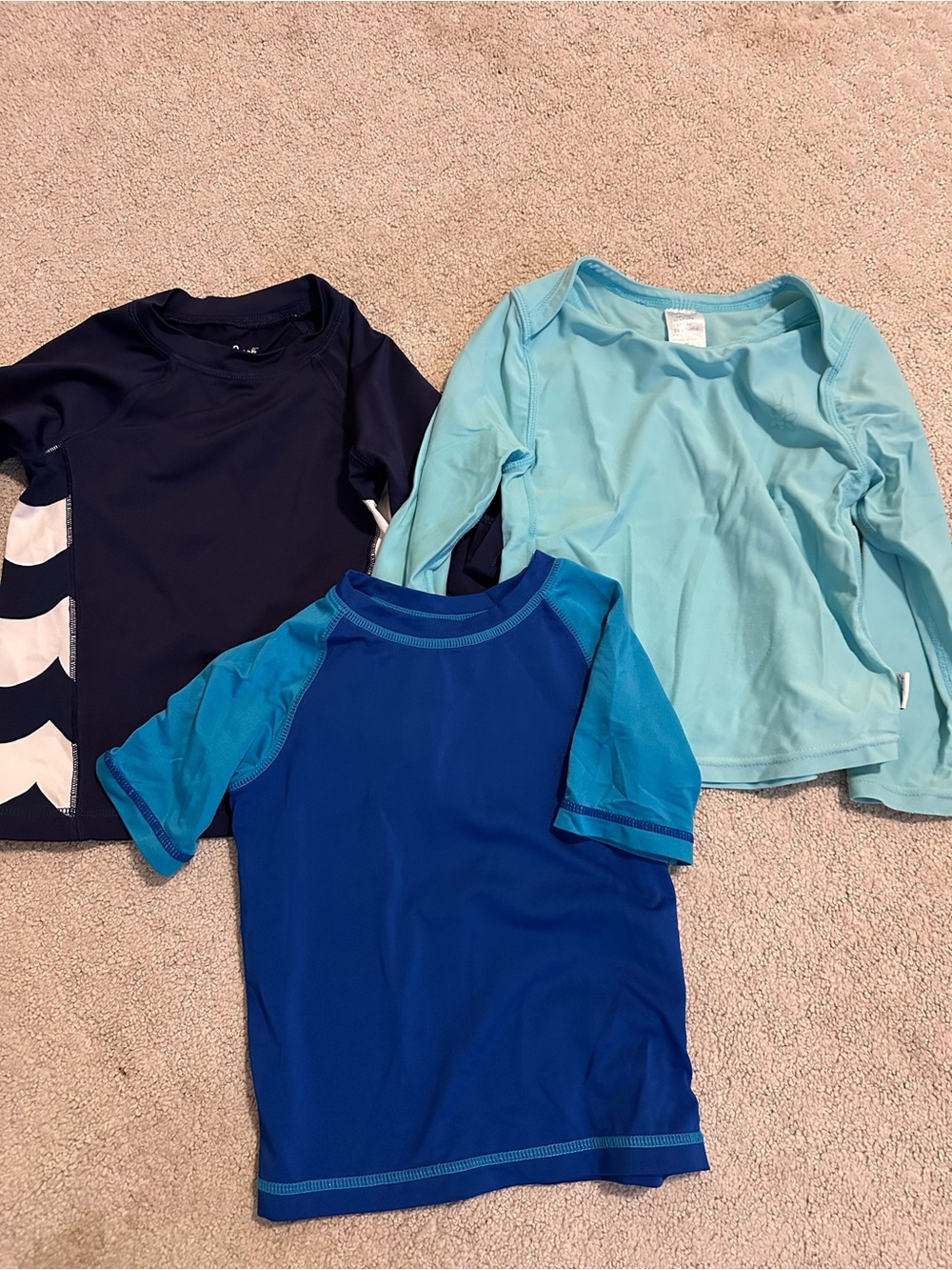 Kids Blue Rash Guards - 3-Pack